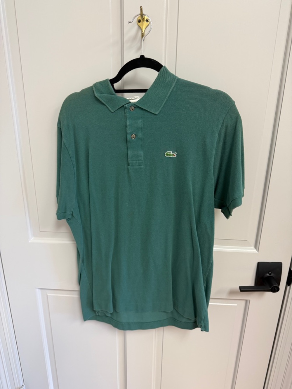 Lacoste Men's Teal Green Short-Sleeve Polo